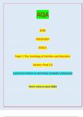 AQA GCSE SOCIOLOGY 8192/1 Paper 1 The: Sociology of Families and Education Version: Final 1.0 *JUN238192101* IB/G/Jun23/E5 8192/1 QUESTION PAPER & MARKING SCHEME/ [MERGED] Marl( scheme June 2023