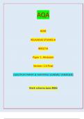 AQA GCSE RELIGIOUS STUDIES A 8062/14 Paper 1: Hinduism Version: 1.0 Final *JUN2380621401* IB/G/Jun23/E6 8062/14 For Examiner’s UseQUESTION PAPER & MARKING SCHEME/ [MERGED] Marl( scheme June 2023