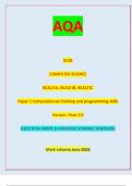 AQA GCSE COMPUTER SCIENCE 8525/1A, 8525/1B, 8525/1C Paper 1 Computational thinking and programming skills Version: Final 1.0 *Jun2385251A01* IB/G/Jun23/E11 8525/1AQUESTION PAPER & MARKING SCHEME/ [MERGED] Marl( scheme June 2023