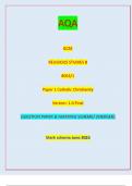 AQA  GCSE RELIGIOUS STUDIES B 8063/1 Paper 1 Catholic Christianity Version: 1.0 Final *Jun238063101* IB/G/Jun23/E9 8063/1QUESTION PAPER & MARKING SCHEME/ [MERGED] Marl( scheme June 2023