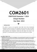  COM2601 Assignment 3 PORTFOLIO (ANSWERS) Semester 2 2024 - DISTINCTION GUARANTEED