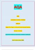 AQA GCSE COMBINED SCIENCE: SYNERGY 8465/1H Higher Tier Paper 1 Life and Environmental Sciences Version: 1.0 Final G/LM/Jun23/E8 8465/1H (JUN2384651H01) GCSE COMBINED SCIENCE: SYNERGY Higher Tier Paper 1 Life and Environmental Sciences QUESTION PAPER & MAR