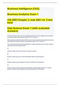 Business Intelligence (CH3),   Business Analytics Exam 1