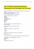 NU 216 Musculoskeletal Exam Questions and Answers All Correct