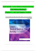 TEST BANK For Lewis's Medical Surgical Nursing, 12th Edition by Mariann M. Harding , Verified Chapters 1 - 69, Complete Newest Version