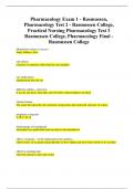 Pharmacology Exam 1 - Rasmussen, Pharmacology Test 2 - Rasmussen College, Practical Nursing Pharmacology Test 3 Rasmussen College, Pharmacology Final - Rasmussen College