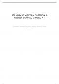 ATI NUR 436 MIDTERM QUESTION & ANSWER VERIFIED GRADED A+