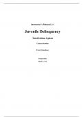 Instructor Manual For Juvenile Delinquency (Justice Series) 3rd Edition By Clemens Bartollas, Frank Schmalleger, Michael Turner (All Chapters, 100% Original Verified, A+ Grade) 