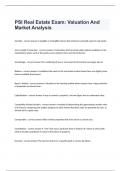  PSI Real Estate Exam: Valuation And Market Analysis 2023/2024