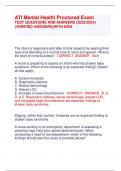 ATI Mental Health Proctored Exam TEST  QUESTIONS AND ANSWERS (2023/2024)  (VERIFIED ANSWERS)WITH NGN The client is responsive and able to fully respond by opening their  eyes and attending to a normal tone of voice and speech. What is  the level of consci