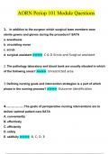 AORN Periop 101 Module Questions And Answers Latest 2022