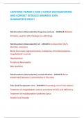 CAPSTONE PHARM 1 AND 2 LATEST 2024 QUESTIONS  AND CORRECT DETAILED ANSWERS 100% GUARANTEED PASS!! Nitrofurantoin (Macrodantin) Drug class and use - ANSWER-Atibiotic Primarily used for UTIs if allergic to sulfa drugs Nitrofurantoin (Macrodantin) AE - ANSWE