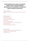 NR 601 MIDTERM EXAM: 2024 NEWEST VERSION.  EXPERT VERIFIED ANSWERS| MASTERING HEALTH  ASSESSMENT, DIAGNOSTICS, AND KEY CONCEPTS  FOR SUCCESS