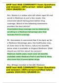 AHIP test NUR COMMUNITY Exam Questions and Answers 100%correct latest update 2024 GRADED A+