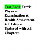 Test Bank Jarvis Physical Examination & Health Assessment, 4th Edition Updated with All Chapters