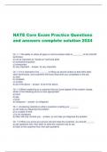 NATE Core Exam Practice Questions  and answers complete solution 2024