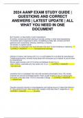 2024 AANP EXAM STUDY GUIDE | QUESTIONS AND CORRECT ANSWERS | LATEST UPDATE | ALL WHAT YOU NEED IN ONE DOCUMENT