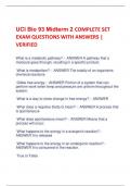 UCI Bio 93 Midterm 2 COMPLETE SET EXAM QUESTIONS WITH ANSWERS | VERIFIED