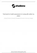 Test Bank - Health & Physical Assessment in Nursing, 4th Edition (Fenske, 2020), Chapter 1-28 | All Chapters