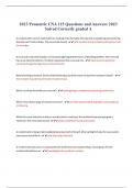 2023 Prometric CNA 115 Questions and Answers 2023 Solved Correctly graded A A resident often carries a doll with her, treating it like her baby. One day she is wandering around crying that she can't find her baby. The nurse aide should - offer comfort 