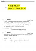 NURS-6630N Test Week 11 Final Exam