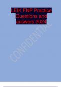 LEIK FNP Practice Questions and answers 2024