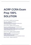 ACRP CCRA Exam  Prep 100%  SOLUTION