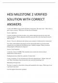 UPDATED 2024 HESI MILESTONE 2 VERIFIED SOLUTION WITH CORRECT ANSWERS