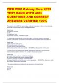 WEB WOC Ostomy Care 2023 TEST BANK WITH 400+ QUESTIONS AND CORRECT ANSWERS VERIFIED 100%