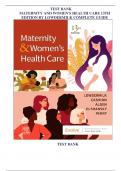 TEST BANK Maternity and Women's HealthCare (13TH Edition) by Lowdermilk Complete Guide Chapter 1-37| Answers With Rationale