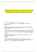  Restorative Drying 101 (WRT) Study Guide questions and answers latest top score.