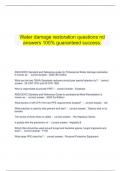  Water damage restoration questions and answers 100% guaranteed success.