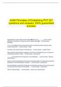   AAMI Principles of Embalming PHT 201 questions and answers 100% guaranteed success.