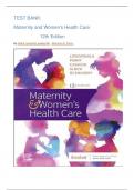 Test bank for Maternity and Women's Health 12th edition by Deitra Leonard Lowdermilk, Shannon E. Perry.Latest edition 2024  