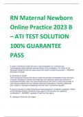 RN Maternal Newborn  Online Practice 2023 B  – ATI TEST SOLUTION  100% GUARANTEE PASS 