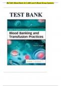 Test Bank For Basic & Applied Concepts of Blood Banking and Transfusion Practices 5th Edition – By Paula Howard ISBN: 9780323697392