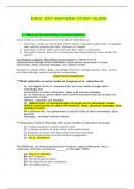 EDUC 307 MIDTERM STUDY GUIDE - CONCORDIA UNIVERSITY