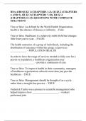 HSA 4180 QUIZ 1 (CHAPTERS 1-3), QUIZ 2 (CHAPTERS 4 AND 5), QUIZ 3 (CHAPTERS 7-10), QUIZ 4 (CHAPTERS-11-15) QUESTIONS WITH COMPLETE SOLUTIONS