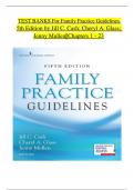 Family Practice Guidelines, 5th Edition TEST BANK by Jill C. Cash; Cheryl A. Glass, Verified Chapters 1 - 23, Complete Newest Version