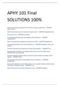 APHY 101 Final SOLUTIONS 100%