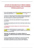 ATI RN FUNDAMENTALS PROCTORED EXAM 2024 QUESTIONS AND ANSWERS WITH RATIONALE