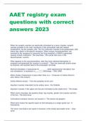 AAET registry exam questions with correct answers 2023