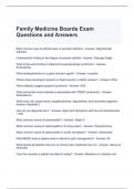 Family Medicine Boards Exam Questions and Answers