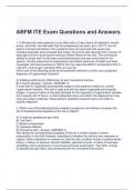 ABFM ITE Exam Questions and Answers-Graded A