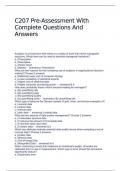 C207 Pre-Assessment With Complete Questions And Answers