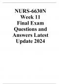  NURS-6630N Week 11 Final Exam Questions and Answers Latest Update 2024