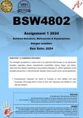 BSW4802 Assignment 1 (COMPLETE ANSWERS) 2024