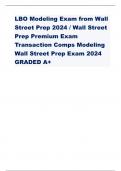 LBO Modeling Exam from Wall Street Prep 2024 / Wall Street Prep Premium Exam Transaction Comps Modeling Wall Street Prep Exam 2024 GRADED A+   