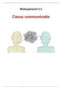 Blokopdracht 2.3  Casus communicatie