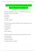 NSG 533 Advanced Pharmacology Test 1 Week 4 Graded A+ Which of the following SSRIs requires up to a 5-week washout period because of the long half-life of its potent active metabolite? A. Escitalopram B. Fluvoxamine C. Fluoxetine D. Sertraline - ANSWER C 